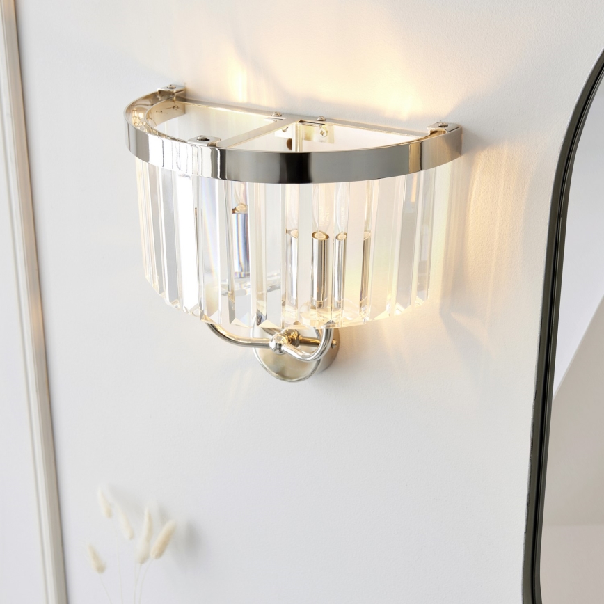 Endon 106448 - Sienas gaismeklis CHESTERFIELD 2xE14/6W/230V spīdīgs hroms