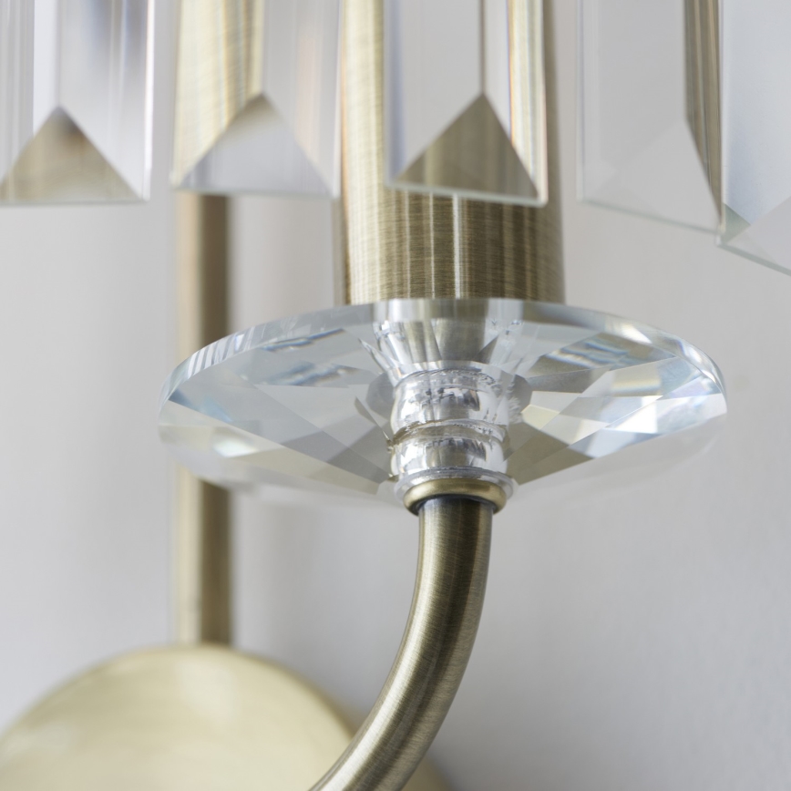 Endon 106450 - Sienas lampa CHESTERFIELD 2xE14/6W/230V misiņš