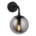 Endon 106664 - Sienas lampa ONTARIO 1xE14/7W/230V melna/dūmakains