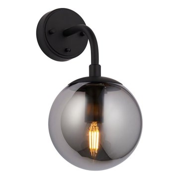 Endon 106664 - Sienas lampa ONTARIO 1xE14/7W/230V melna/dūmakains