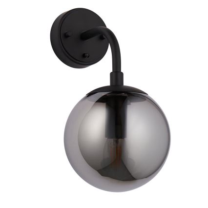 Endon 106664 - Sienas lampa ONTARIO 1xE14/7W/230V melna/dūmakains