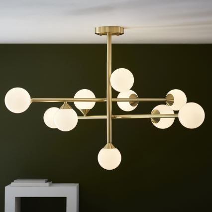 Endon 106754 - Lustra ar kātu OTIS 10xG9/5W/230V zelta