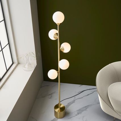 Endon 106756 - Grīdas lampa OTIS 5xG9/3W/230V zelta