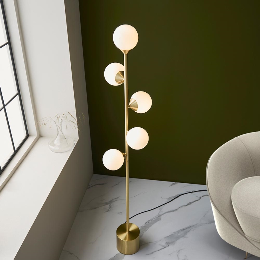 Endon 106756 - Grīdas lampa OTIS 5xG9/3W/230V zelta