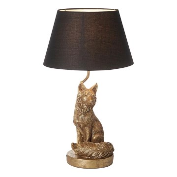 Endon 106796 - Galda lampa FOX 1xE14/6W/230V melna/misiņš