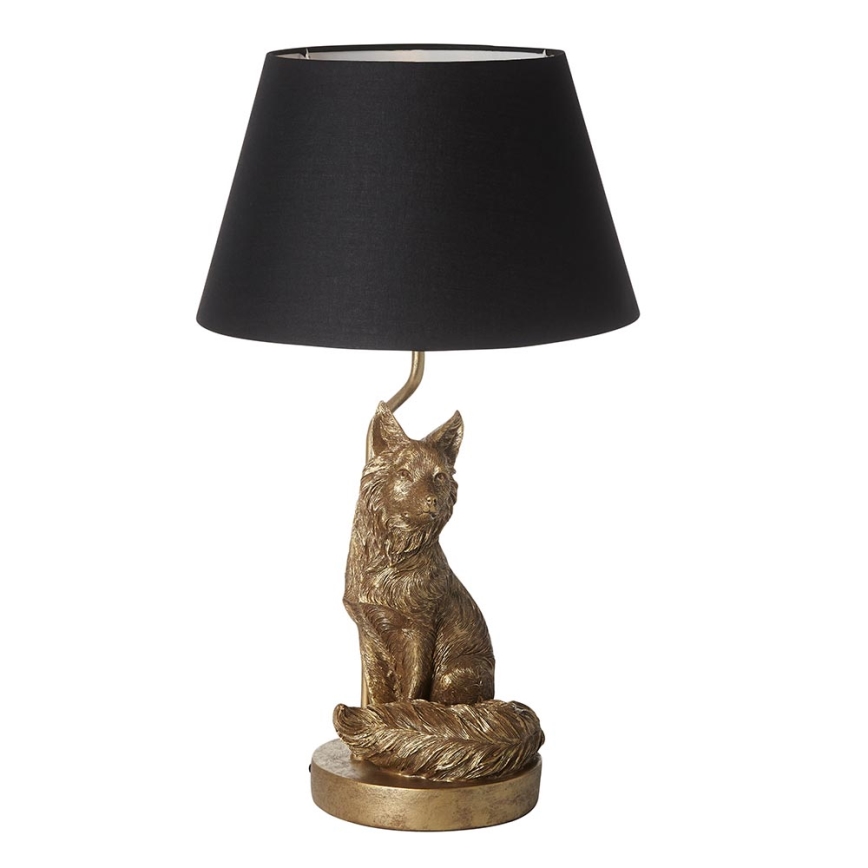 Endon 106796 - Galda lampa FOX 1xE14/6W/230V melna/misiņš