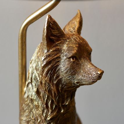 Endon 106796 - Galda lampa FOX 1xE14/6W/230V melna/misiņš