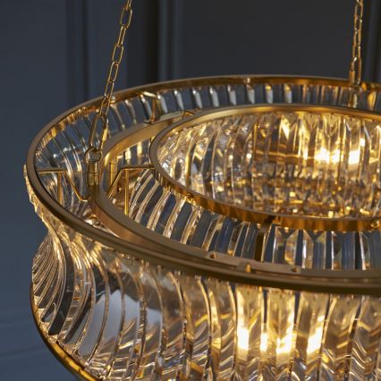 Endon 106811 - zeltaina lustra ar ķēdi, 6x E14/6W/230V