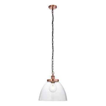 Endon 106895 - Lustra uz ķēdes HANSEN 1xE27/10W/230V, vara krāsā