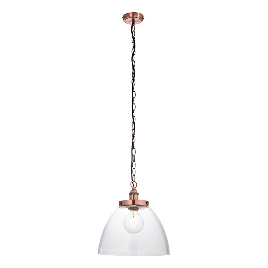 Endon 106895 - Lustra uz ķēdes HANSEN 1xE27/10W/230V, vara krāsā