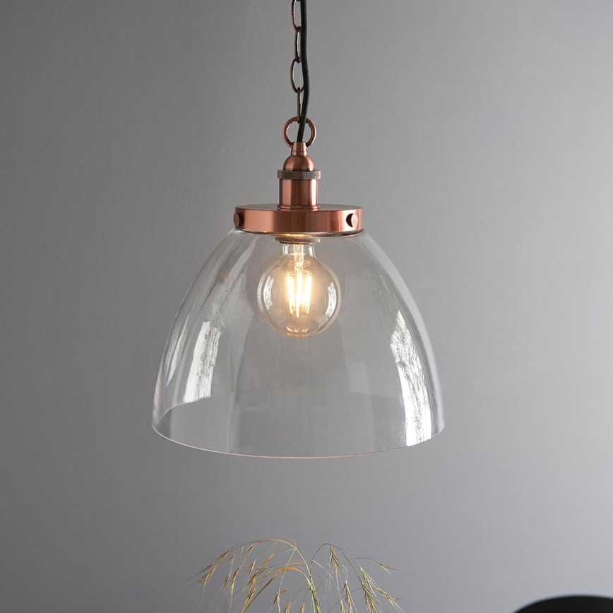Endon 106895 - Lustra uz ķēdes HANSEN 1xE27/10W/230V, vara krāsā