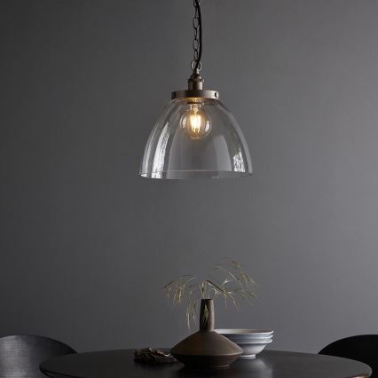 Endon 106896 - Pakaramā lustra ar ķēdi HANSEN 1xE27/10W/230V, matēts hroms