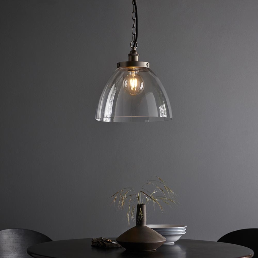 Endon 106896 - Pakaramā lustra ar ķēdi HANSEN 1xE27/10W/230V, matēts hroms