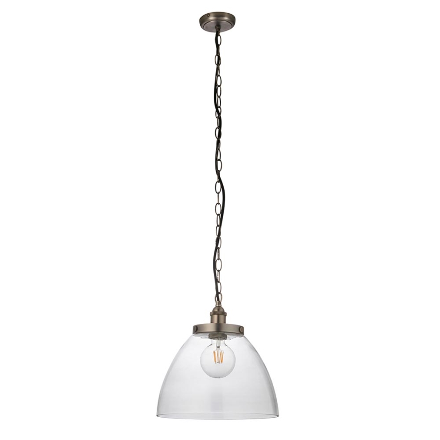 Endon 106896 - Pakaramā lustra ar ķēdi HANSEN 1xE27/10W/230V, matēts hroms