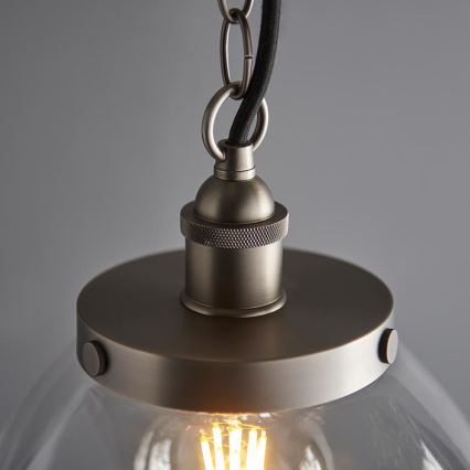 Endon 106896 - Pakaramā lustra ar ķēdi HANSEN 1xE27/10W/230V, matēts hroms