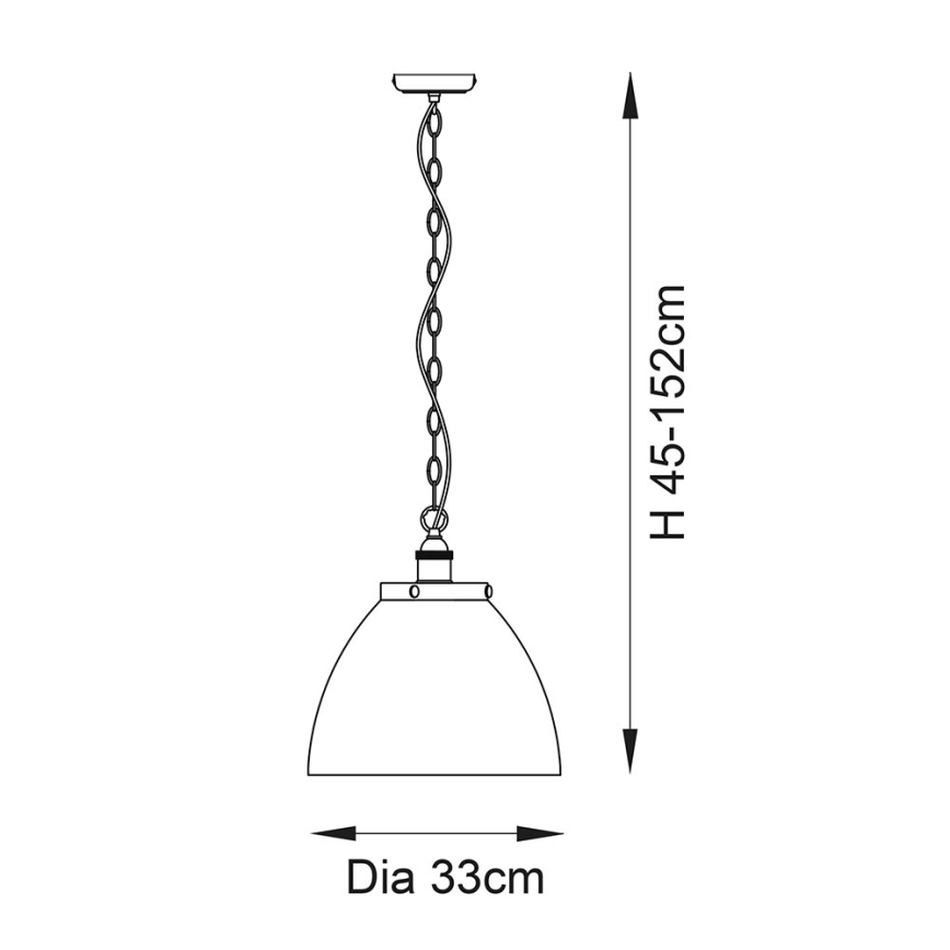 Endon 106896 - Pakaramā lustra ar ķēdi HANSEN 1xE27/10W/230V, matēts hroms