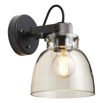 Endon 107011 - Sienas spota lampa URBAN 1xE27/10W/230V melna/dūmakaini melna