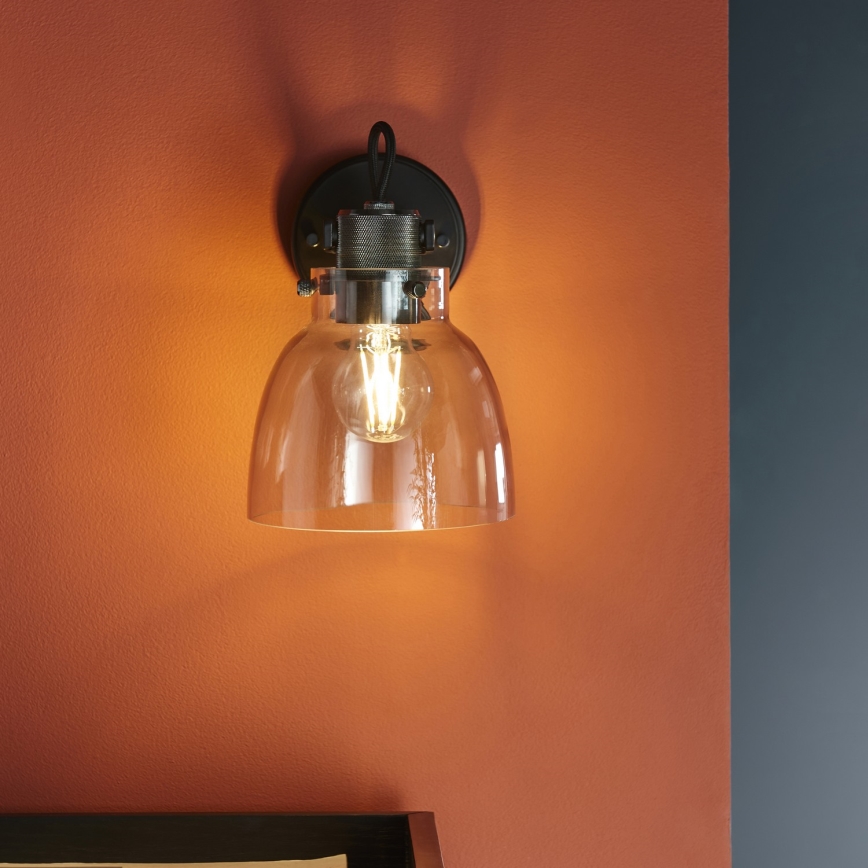 Endon 107011 - Sienas spota lampa URBAN 1xE27/10W/230V melna/dūmakaini melna
