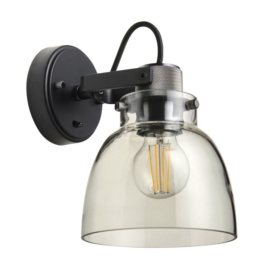 Endon 107011 - Sienas spota lampa URBAN 1xE27/10W/230V melna/dūmakaini melna