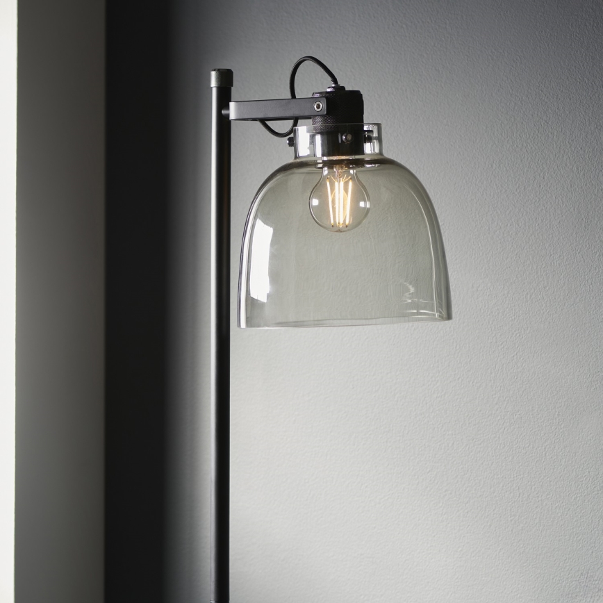 Endon 107013 - Grīdas stāvlampa URBAN 1xE27/10W/230V melna/dūmakains
