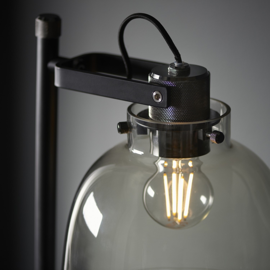 Endon 107013 - Grīdas stāvlampa URBAN 1xE27/10W/230V melna/dūmakains