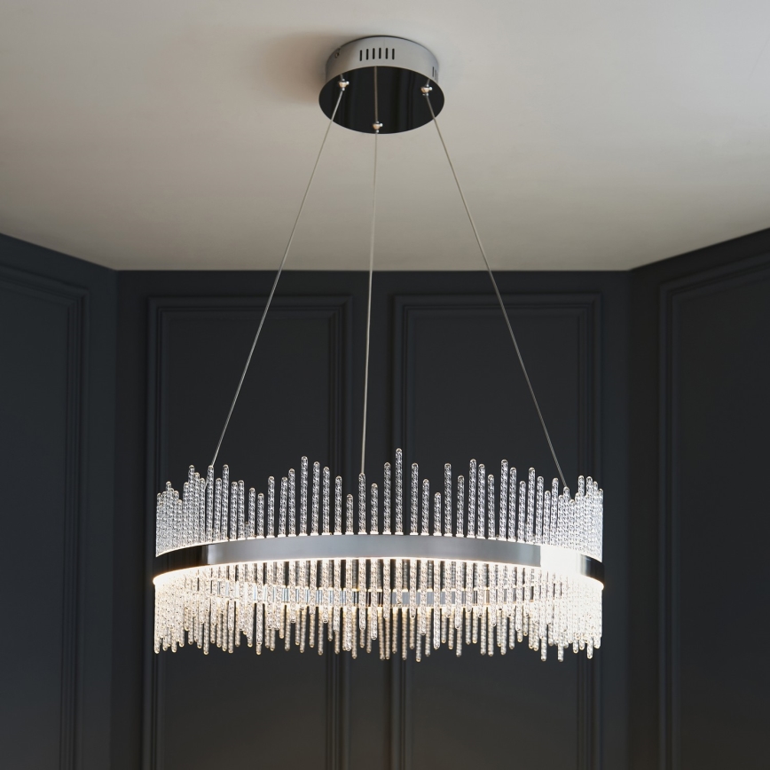 Endon 107108 - LED lustra uz troses LED/56W/230V 3000K spīdīgs hroms