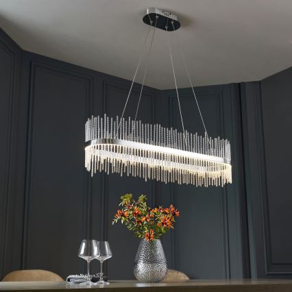 Endon 107109 - LED lustra uz troses LED/47W/230V 3000K spīdīgs hroms