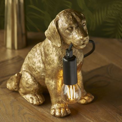 Endon 107364 - Galda lampa PUPPY 1xE14/7W/230V zelta