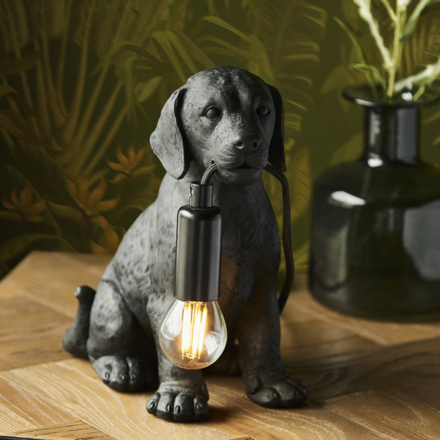 Endon 107365 - Galda lampa PUPPY 1xE14/7W/230V melna