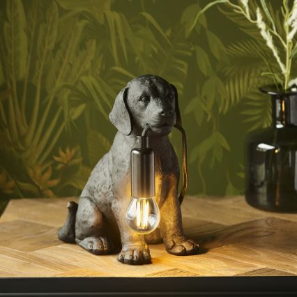 Endon 107365 - Galda lampa PUPPY 1xE14/7W/230V melna