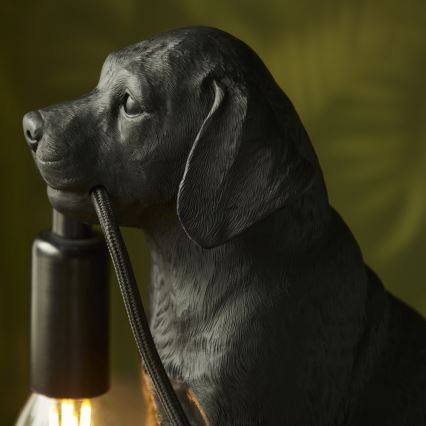 Endon 107365 - Galda lampa PUPPY 1xE14/7W/230V melna