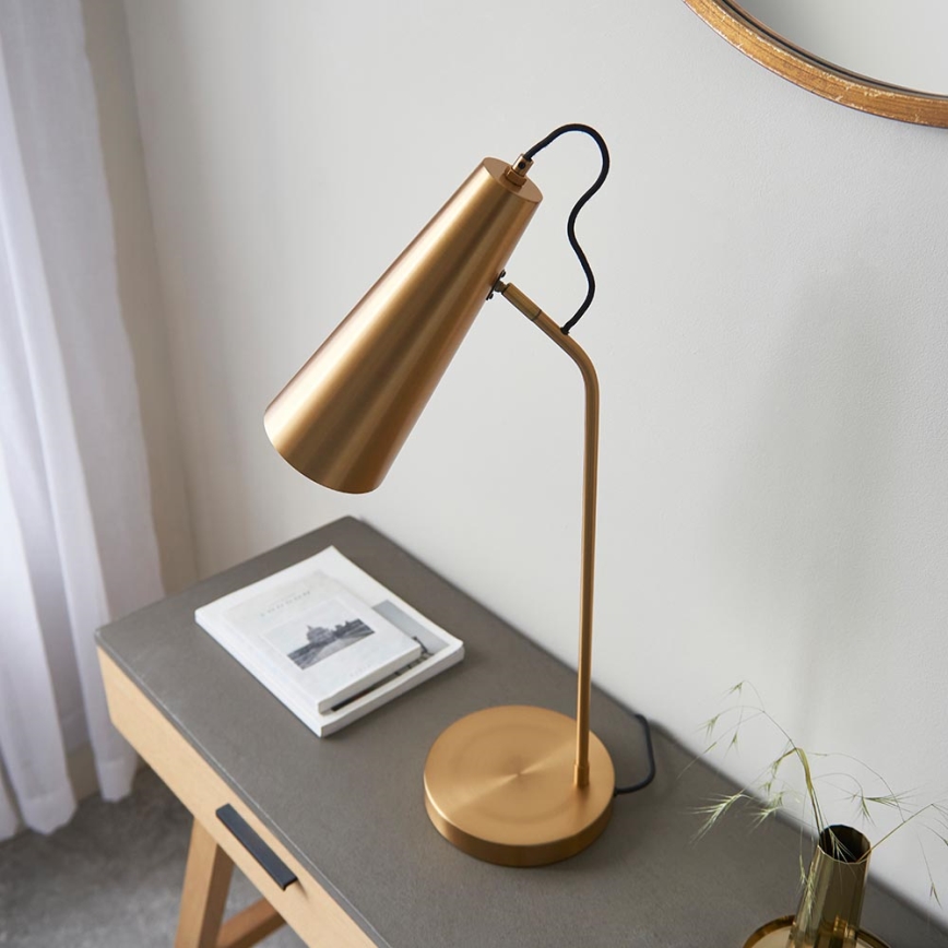 Endon 107527 - Galda lampa KARNA 1xE27/10W/230V misiņš