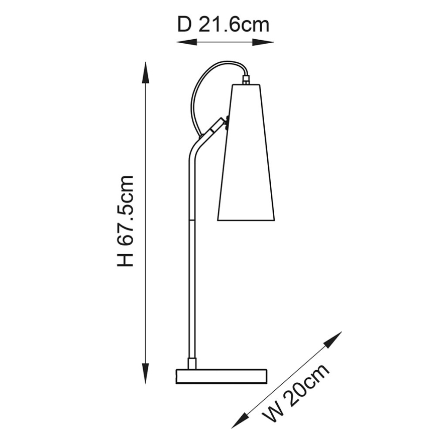 Endon 107527 - Galda lampa KARNA 1xE27/10W/230V misiņš