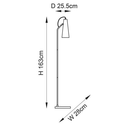 Endon 107528 - Grīdas lampa KARNA 1xE27/10W/230V misiņš