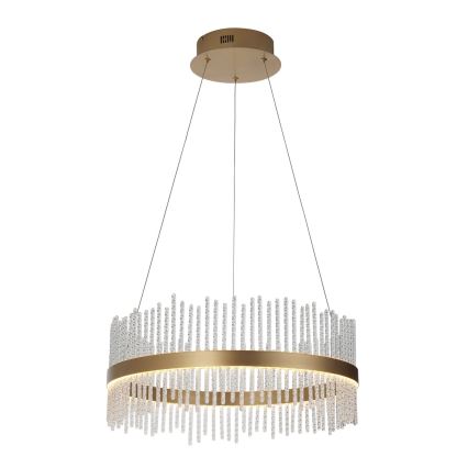 Endon 107671 - LED Aptumšojama lustra ar auklu ADRIEL LED/41W/230V 3000K d. 51 cm zelta/caurspīdīga