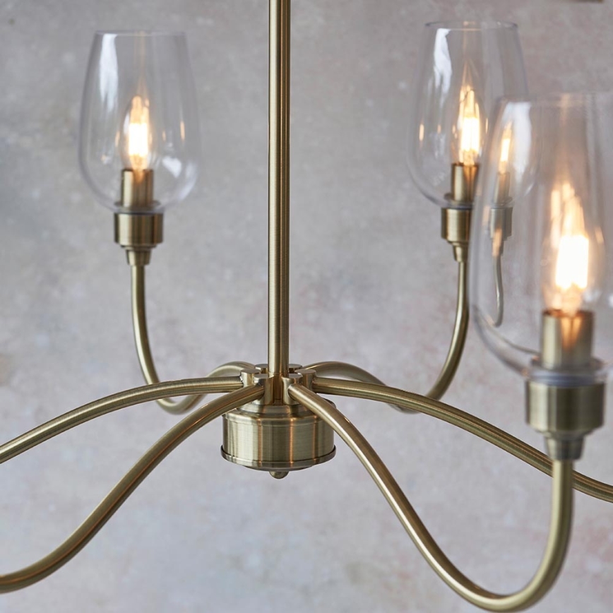 Endon 107791 - Lustra uz ķēdes 6xE14/6W/230V misiņš