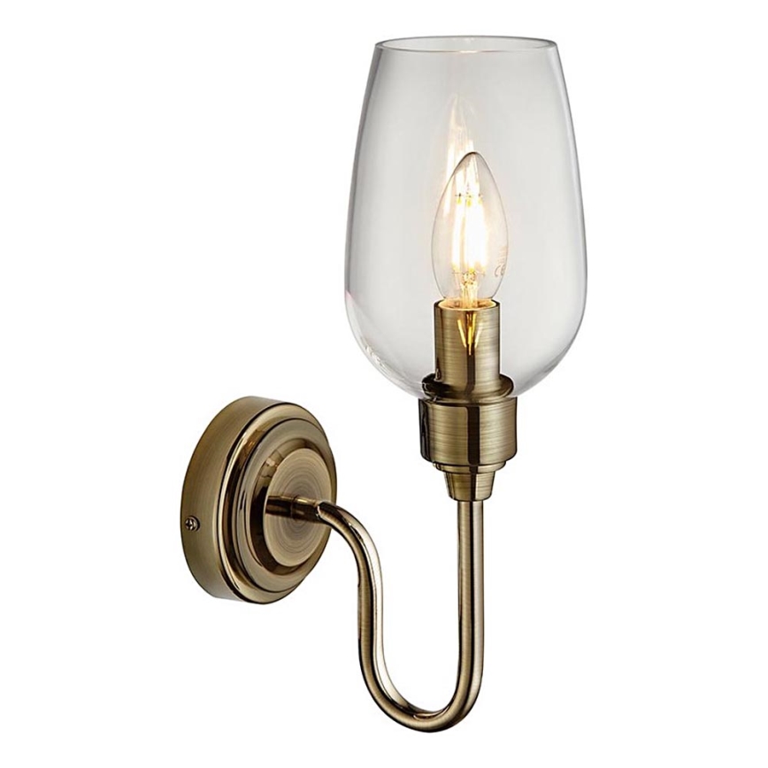 Endon 107792 - Sienas lampa STOURTON 1xE14/6W/230V misiņš