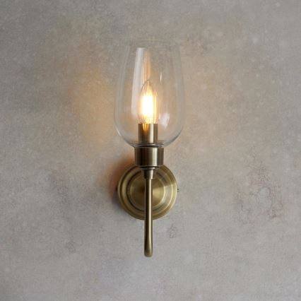 Endon 107792 - Sienas lampa STOURTON 1xE14/6W/230V misiņš