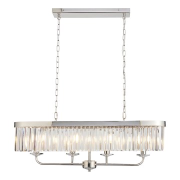 Endon 109058 - eleganta ķēdē pakaramā lustra 4xE14/6W/230V, spīdīgs hroms