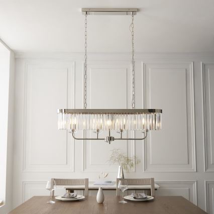 Endon 109058 - eleganta ķēdē pakaramā lustra 4xE14/6W/230V, spīdīgs hroms