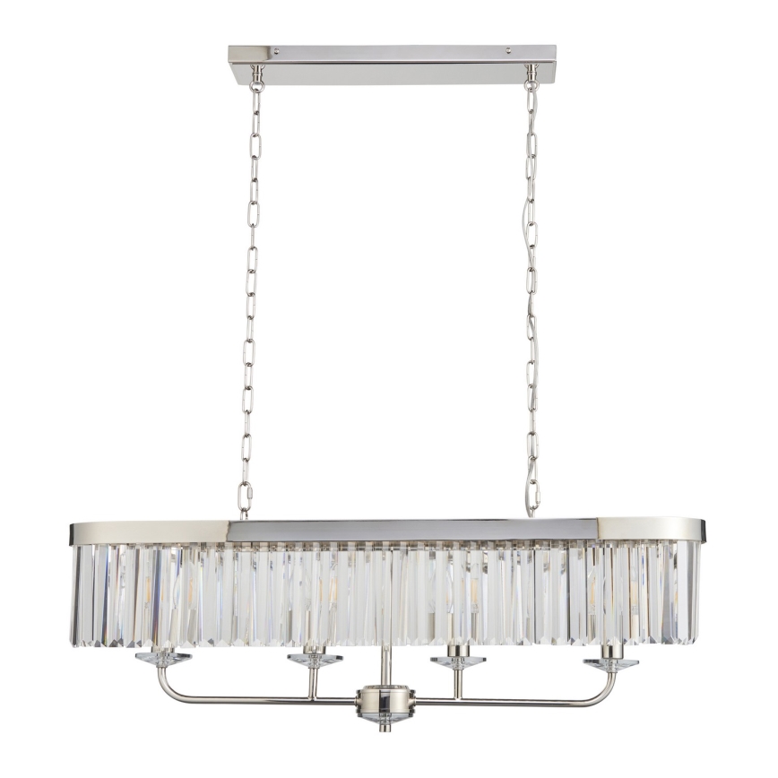 Endon 109058 - eleganta ķēdē pakaramā lustra 4xE14/6W/230V, spīdīgs hroms