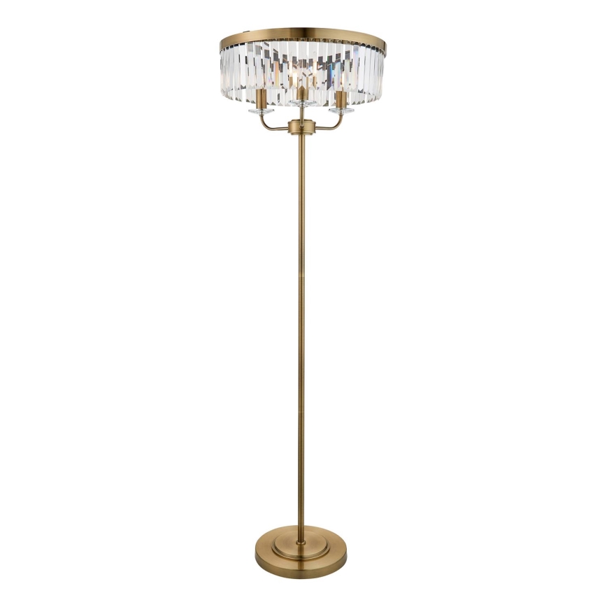 Endon 110644 - Grīdas stāvlampa CHESTERFIELD 3xE14/6W/230V misiņš