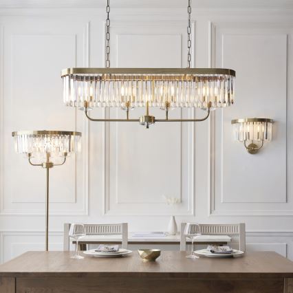 Endon 110644 - Grīdas stāvlampa CHESTERFIELD 3xE14/6W/230V misiņš