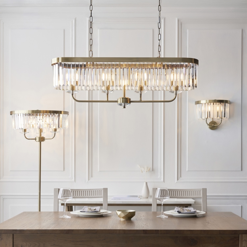 Endon 110644 - Grīdas stāvlampa CHESTERFIELD 3xE14/6W/230V misiņš
