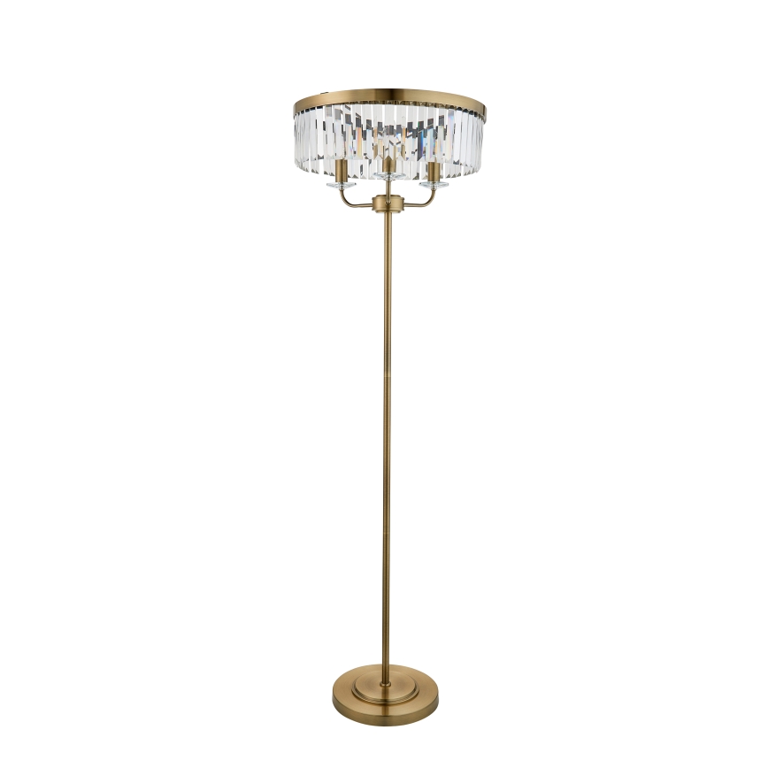 Endon 110644 - Grīdas stāvlampa CHESTERFIELD 3xE14/6W/230V misiņš