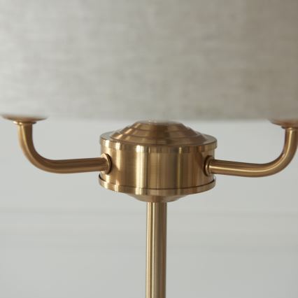 Endon 110721 - Galda lampa HIGHCLERE 3xE14/18W/230V bēša/misiņš