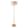 Endon 110724 - Grīdas stāvlampa HIGHCLERE 1xE14/40W/230V bēša/misiņš d. 47 cm