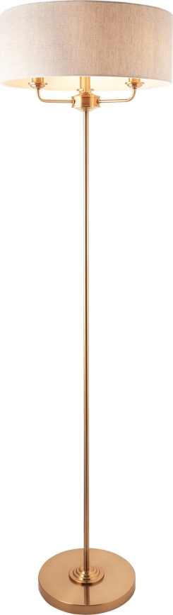 Endon 110724 - Grīdas stāvlampa HIGHCLERE 1xE14/40W/230V bēša/misiņš
