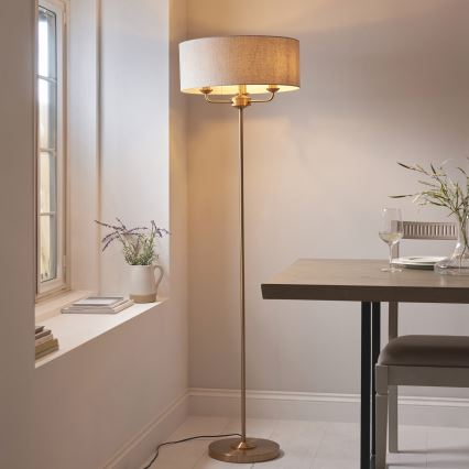 Endon 110724 - Grīdas stāvlampa HIGHCLERE 1xE14/40W/230V bēša/misiņš