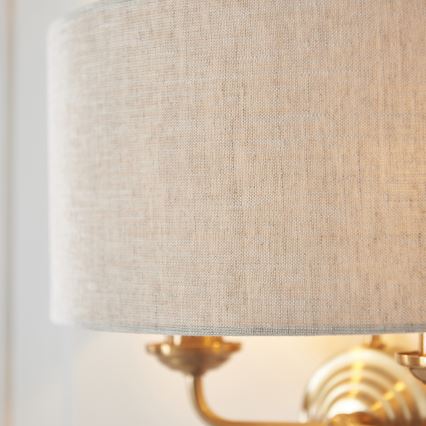 Endon 110726 - Sienas lampa HIGHCLERE 2xE14/40W/230V bēša/misiņš